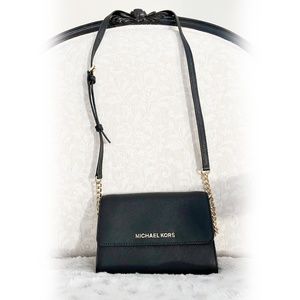 Michael Kors Crossbody Wallet Bag with Gold Chain Strap